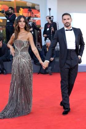 Rosa Perrotta und Pietro Tartaglione bei der Premiere des Kinofilms Duse auf der Biennale di Venezia 2025 82. Internationale Filmfestspiele von Venedig im Palazzo del Cinema. Venedig, 03.09.2025