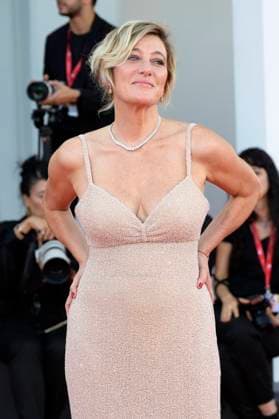Valeria Bruni Tedeschi bei der Premiere des Kinofilms Duse auf der Biennale di Venezia 2025 82. Internationale Filmfestspiele von Venedig im Palazzo del Cinema. Venedig, 03.09.2025