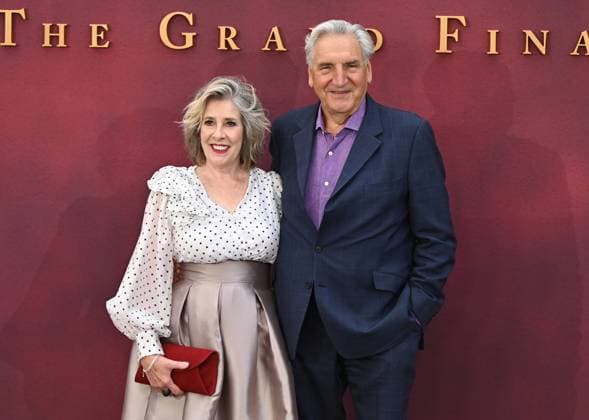 Phyllis Logan and Jim Carter attends Downton Abbey: The Grand Finale World Premiere at the at Odeon Luxe Leicester Square in London, England. UK. Wednesday 3rd September 2025. Copyright: xJamesxWarrenx adyow239