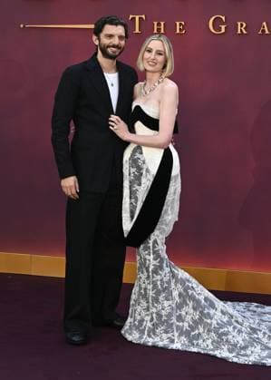Michael C Fox and Laura Carmichael attends Downton Abbey: The Grand Finale World Premiere at the at Odeon Luxe Leicester Square in London, England. UK. Wednesday 3rd September 2025. Copyright: xJamesxWarrenx adyow256