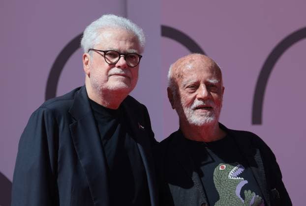 Venice, Italy: VENICE, ITALY - SEPTEMBER 4: Director Roberto AndÃ² and photographer Ferdinando Scianna attend the Ferdinando Scianna - The Photographer of the Shadows red carpet during the 82nd Venice International Film Festival on September 4, 2025 in Venice, Italy. Venice Italy  - ZUMAp169 20250904_zea_p169_999 Copyright: xMatteoxChinellatox