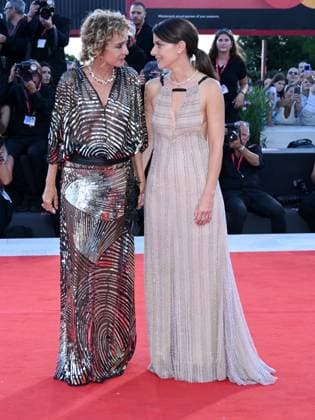 Venice, 82nd Venice International Film Festival 2025 - Evening 9 - Red Carpet for the film Elisa Pictured: Valeria Golino, Barbara Ronchi  Copyright: xAlbertoxTerenghi PoolxPhotoxEventsx06x xipa-agency.netx xPoolxPhotoxEventsx06x IPA_Agency_IPA64136028