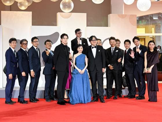 Venice, 82nd Venice International Film Festival 2025 - Evening 9. Red Carpet of the film Hateshinaki Scarlet (Scarlet) In the photo: cast  Copyright: xManuelexMangiarottix xipa-agency.netx xPoolxPhotoxEventsx06x IPA_Agency_IPA64141033