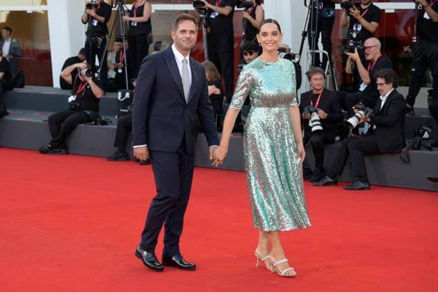 Elisa red carpet in Venice Lido, Italy - 04 Sep 2025 Clizia Fornasier (l) and Attilio Fontana (r) attend the Elisa red carpet during the 82nd Venice Film Festival in Venice Lido at Palazzo del cinema. Venice Lido Italy Copyright: xMarioxCartellix xSOPAxImagesx _DSC6726