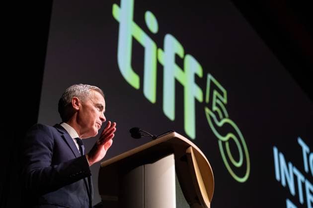 September 4, 2025, Toronto, On, Canada: Prime Minister Mark Carney delivers remarks at the premiere of John Candy: I Like Me at the Toronto International Film Festival, in Toronto on Thursday, September 4, 2025. Toronto Canada  - ZUMAc35_ 20250904_zaf_c35_140 Copyright: xArlynxMcadoreyx