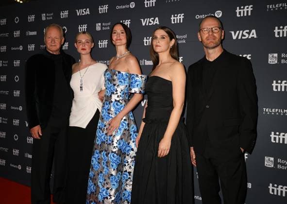 50eme Festival du Film de Toronto 50th Toronto International Film Festival Red carpet of the film Sentimental value Stellan Skarsgard, Elle Fanning, Renate Reinsve, Inga Ibsdotter Lilleaas and Joachim Trier 448338 2025 09 04 Toronto Canada  Copyright: xIsabellexVautierx xStarfacex STAR_448338_050