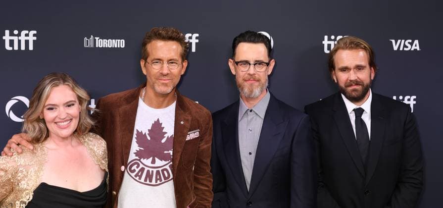 50eme Festival du Film de Toronto 05 Septembre 2025 50th Toronto International Film Festival Red carpet of the film John Candy I like me Jennifer Candy Sullivan, Ryan Reynolds, Colin Hanks and Chris Candy 448338 2025 09 04 Toronto Canada  Copyright: xIsabellexVautierx xStarfacex STAR_448338_099