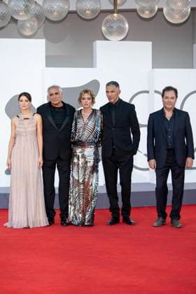 82nd Venice Film Festival Red carpet of the movie -Elisa- Palazzo del Cinema - Venice Lido, Italy Barbara Ronchi;Leonardo Di Costanzo;Valeria Golino;Roschdy Zem;Diego Ribon 82nd Venice Film Festival Red carpet of the movie -Elisa- Palazzo del Cinema - Venice Lido, Italy 4th September 2025  Copyright: xSGPx