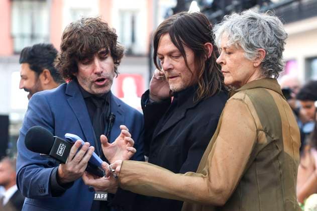 Norman Reedus und Melissa McBride bei der Weltpremiere der 3. Staffel der AMC Serie The Walking Dead: Daryl Dixon im Cine Callao. Madrid, 04.09.2025