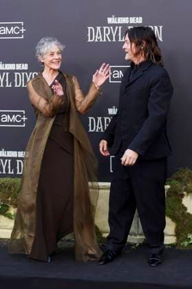 Melissa McBride und Norman Reedus bei der Weltpremiere der 3. Staffel der AMC Serie The Walking Dead: Daryl Dixon im Cine Callao. Madrid, 04.09.2025