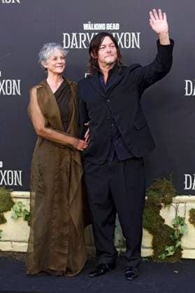 Melissa McBride und Norman Reedus bei der Weltpremiere der 3. Staffel der AMC Serie The Walking Dead: Daryl Dixon im Cine Callao. Madrid, 04.09.2025
