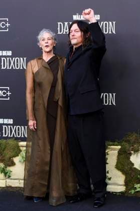 Melissa McBride und Norman Reedus bei der Weltpremiere der 3. Staffel der AMC Serie The Walking Dead: Daryl Dixon im Cine Callao. Madrid, 04.09.2025