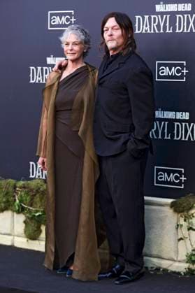 Melissa McBride und Norman Reedus bei der Weltpremiere der 3. Staffel der AMC Serie The Walking Dead: Daryl Dixon im Cine Callao. Madrid, 04.09.2025