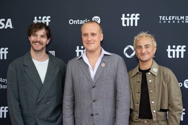 September 4, 2025, Toronto, Ontario, Canada: (L-R) Harris Mayersohn, John Early, and Luca Intili attend the red carpet for the Maddie s Secret premiere during the 2025 Toronto International Film Festival at Roy Thomson Hall. on September 4, 2025 in Toronto, Canada. Toronto Canada - ZUMAe321 20250904_zea_e321_216 Copyright: xLeonardoxRamirezx