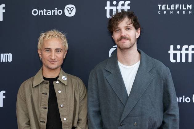 September 4, 2025, Toronto, Ontario, Canada: (L-R) Luca Intili and Harris Mayersohn attend the red carpet for the Maddie s Secret premiere during the 2025 Toronto International Film Festival at Roy Thomson Hall. on September 4, 2025 in Toronto, Canada. Toronto Canada - ZUMAe321 20250904_zea_e321_219 Copyright: xLeonardoxRamirezx