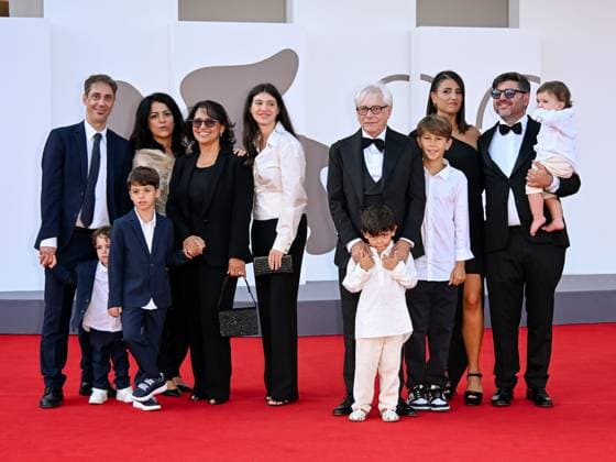 Venice, ITALY: Venice, 82nd Venice International Film Festival 2025 - Evening 10. Red Carpet for the film Nino. 18 Days. - Pictured: Nino D Angelo with his family, Arcangelo D Angelo, Toni D Angelo, Roberta Buonpane, Gaetano D Angelo, Leonardo D Angelo, Maia D Angelo, Annamaria Gallo, Luca D Angelo, Rossella Mungiello, Edoardo D Angelo, and Vincenzo D Angelo Venice ITALY - ZUMAp169 20250905_zea_p169_673 Copyright: xSimonexComix