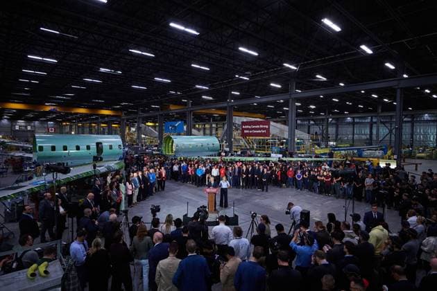 September 5, 2025, Mississauga, On, Canada: Prime Minister Mark Carney speaks at a press conference as he is joined by Industry Minister Melanie Joly at a manufacturing facility in Mississauga, Ont., on Friday, Sept. 5, 2025. Mississauga Canada  - ZUMAc35_ 20250905_zaf_c35_023 Copyright: xSammyxKoganx