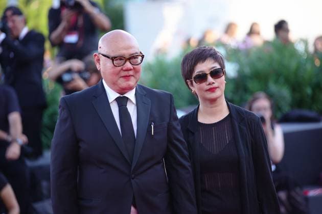September 5, 2025, Venice, Italy: Cai Shangjun, and Ma Shuang attend the red carpet of the film The Sun Rises on us all at the 82nd Venice Film. Venice Italy - ZUMAs197 20250905_aaa_s197_145 Copyright: xMarcoxBaradax