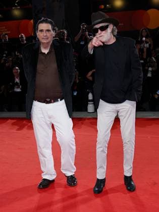 Venice, 82nd Venice International Film Festival 2025 - evening 10 - red carpet for the film Francesco De Gregori s Nevergreen Pictured: Stefano Pistolini, Francesco De Gregori  Copyright: xAlbertoxTerenghi PoolxPhotoxEventsx06x xipa-agency.netx xPoolxPhotoxEventsx06x IPA_Agency_IPA64231588