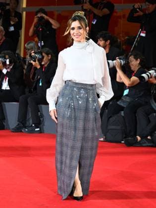 Venice, 82nd Venice International Film Festival 2025 - Evening 10. Red Carpet of the film Silent Friend . Pictured: Teresa Saponangelo  Copyright: xManuelexMangiarottix xipa-agency.netx xPoolxPhotoxEventsx06x IPA_Agency_IPA64232745