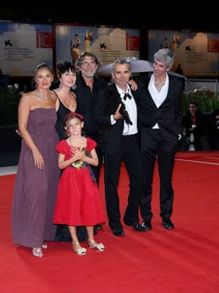 Venice, 82nd Venice International Film Festival 2025 - Evening 10 - Red Carpet for Piero Pelù s film Rumore Dentro (Pictured: Valentina Parigi, Franco Di Sarro, Piero Pelù, Francesco Fei, Pietro Fuccio)  Copyright: xAlbertoxTerenghi PoolxPhotoxEventsx06x xipa-agency.netx xPoolxPhotoxEventsx06x IPA_Agency_IPA64236777
