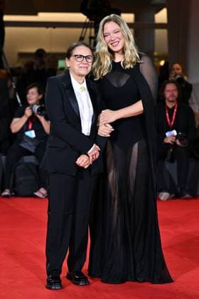 Venice Silent Friend Premiere AM Ildiko Enyedi and Lea Seydoux attending the Silent Friend Premiere as part of the 82nd Venice International Film Festival at the Lido in Venice, Italy on September 05, 2025. Photo by Aurore Marechal ABACAPRESS.COM Venice Italy  Copyright: xMarechalxAurore ABACAx