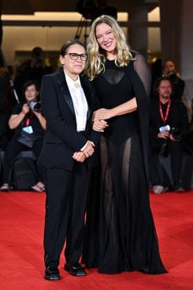 Venice Silent Friend Premiere AM Ildiko Enyedi and Lea Seydoux attending the Silent Friend Premiere as part of the 82nd Venice International Film Festival at the Lido in Venice, Italy on September 05, 2025. Photo by Aurore Marechal ABACAPRESS.COM Venice Italy  Copyright: xMarechalxAurore ABACAx