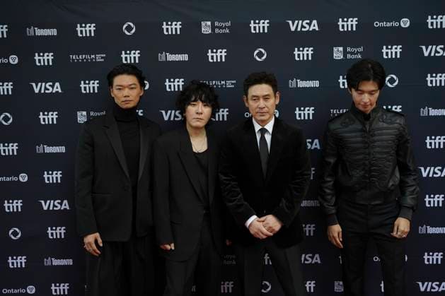 September 5, 2025, Toronto, Ontario, Canada: (L-R) Show Kasamatsu, Byun Sung-Hyun, Sul Kyung-Gu and Hong Kyung attend the red carpet for the Ã¢â‚¬ËœGood NewsÃ¢â‚¬â ¢ premiere during the 2025 Toronto International Film Festival at The Princess Of Wales Theater. on September 5, 2025 in Toronto, Canada. Toronto Canada - ZUMAe321 20250905_zea_e321_172 Copyright: xLeonardoxRamirezx