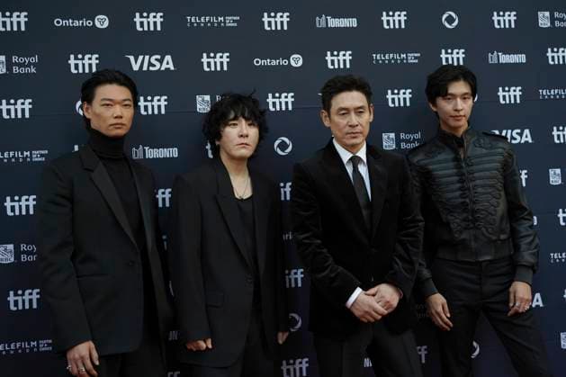 September 5, 2025, Toronto, Ontario, Canada: (L-R) Show Kasamatsu, Byun Sung-Hyun, Sul Kyung-Gu and Hong Kyung attend the red carpet for the Ã¢â‚¬ËœGood NewsÃ¢â‚¬â ¢ premiere during the 2025 Toronto International Film Festival at The Princess Of Wales Theater. on September 5, 2025 in Toronto, Canada. Toronto Canada - ZUMAe321 20250905_zea_e321_181 Copyright: xLeonardoxRamirezx