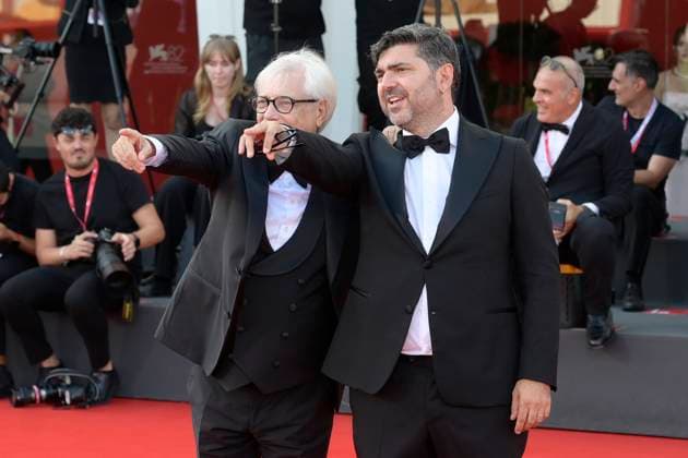 The sun rises on us all red carpet in Venice Lido - 05 Sep 2025 Toni D Angelo (r) and Nino D Angelo (l) attend The sun rises on us all red carpet during the 82nd Venice Film Festival at Palazzo del Cinema. Venice Lido Italy Copyright: xMarioxCartellix xSOPAxImagesx _DSC7036