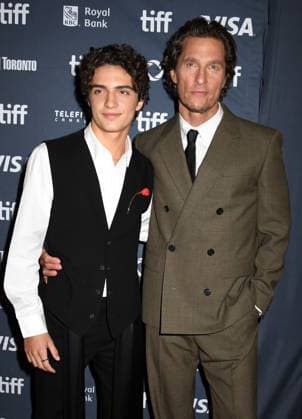 TORONTO, CA - SEPTEMBER 05: Levi Alves McConaughey and Matthew McConaughey at the premiere of The Lost Bus during the 2025 Toronto International Film Festival at Princess of Wales Theatre on September 05, 2025 in Toronto, Canada. Copyright: xMediaPunchx