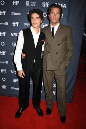 TORONTO, CA - SEPTEMBER 05: Levi Alves McConaughey and Matthew McConaughey at the premiere of The Lost Bus during the 2025 Toronto International Film Festival at Princess of Wales Theatre on September 05, 2025 in Toronto, Canada. Copyright: xMediaPunchx