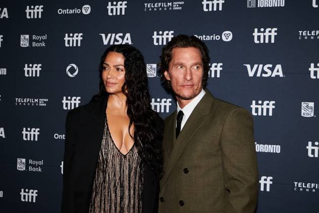September 5, 2025, Toronto, On, Canada: Matthew McConaughey and his wife, Camila Alves, are photographed on the red carpet for the film The Lost Bus during the Toronto International Film Festival in Toronto, on Friday, Sept. 5, 2025. Toronto Canada  - ZUMAc35_ 20250905_zaf_c35_151 Copyright: xSammyxKoganx