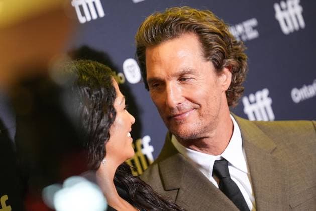 2025 Toronto International Film Festival - The Lost Bus TORONTO, CANADA - SEPTEMBER 5 : Camila Alves McConaughey (L) and Matthew McConaughey (R) attend the premiere of ‘The Lost Bus’ during the 2025 Toronto International Film Festival at Princess of Wales Theatre in Toronto, Ontario, Canada on September 5, 2025. Mert Alper Dervis Anadolu Ontario Canada. Editorial use only. Please get in touch for any other usage.  Copyright: x2025xAnadoluxMertxAlperxDervisx