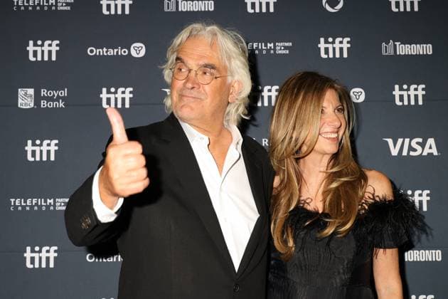50th Toronto International Film Festival Red carpet of the film The lost bus Paul Greengrass and his wife 448376 2025 09 05 Toronto Canada  Copyright: xIsabellexVautierx xStarfacex STAR_448376_046