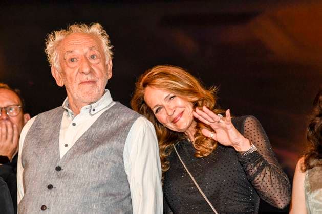 abb Dieter Hallervorden und Frau Christiane Zander nach der der Theater Premiere von Der eingebildet Kranke am 90.Geburtstag von Dieter Hallervorden im Schlosspark Theater 05.09.2025 in Berlin Berlin Deutschland