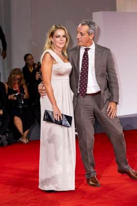 82nd Venice Film Festival Red carpet of the movie -Silent friend- Palazzo del Cinema - Venice Lido, Italy Claudia Gerini;Riccardo Sangiuliano 82nd Venice Film Festival Red carpet of the movie -Silent friend- Palazzo del Cinema - Venice Lido, Italy 5th September 2025  Copyright: xMAXxMONTINGELLI SGPx