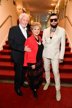 abb Klaus Lenk Dagmar Frederic und Harald Gloeoeckler zu Gast bei der Theater Premiere von Der eingebildet Kranke am 90.Geburtstag von Dieter Hallervorden im Schlosspark Theater 05.09.2025 in Berlin Berlin Deutschland