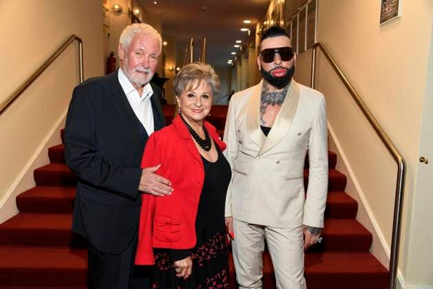 abb Klaus Lenk Dagmar Frederic und Harald Gloeoeckler zu Gast bei der Theater Premiere von Der eingebildet Kranke am 90.Geburtstag von Dieter Hallervorden im Schlosspark Theater 05.09.2025 in Berlin Berlin Deutschland