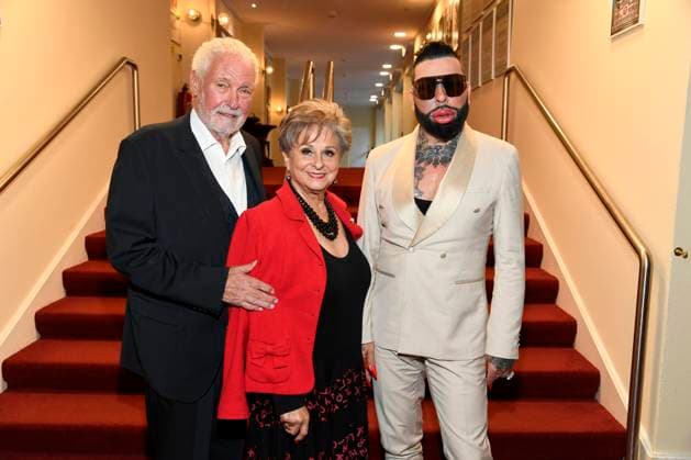 abb Klaus Lenk Dagmar Frederic und Harald Gloeoeckler zu Gast bei der Theater Premiere von Der eingebildet Kranke am 90.Geburtstag von Dieter Hallervorden im Schlosspark Theater 05.09.2025 in Berlin Berlin Deutschland