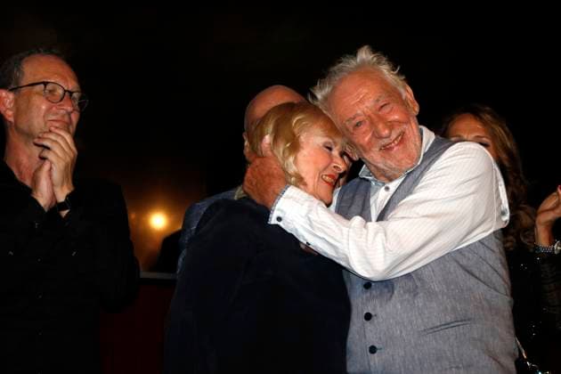 Dagmar Biener und Dieter Hallervorden bei der Pemiere Der eingebilkdet Kranke und dem 90. Geburtstag von Dieter Hallervorden im Schloßparktheater in Berlinam 5.9.2025