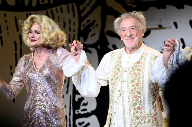 Dieter Hallervorden mit Ehefrau Christiane Zander bei der Premiere des Theaterstücks Der eingebildet Kranke und 90. Geburtstag von Dieter Hallervorden im Schlosspark Theater. Berlin, 05.09.2025