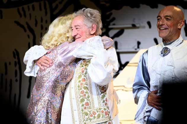 Dieter Hallervorden mit Ehefrau Christiane Zander bei der Premiere des Theaterstücks Der eingebildet Kranke und 90. Geburtstag von Dieter Hallervorden im Schlosspark Theater. Berlin, 05.09.2025