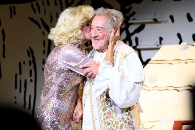 Dieter Hallervorden mit Ehefrau Christiane Zander bei der Premiere des Theaterstücks Der eingebildet Kranke und 90. Geburtstag von Dieter Hallervorden im Schlosspark Theater. Berlin, 05.09.2025