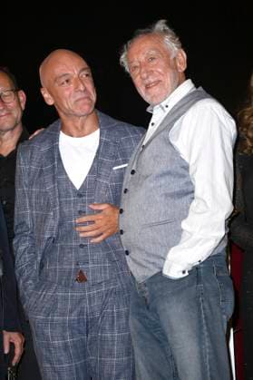 Mario Ramos und Dieter Hallervorden bei der Premiere des Theaterstücks Der eingebildet Kranke und 90. Geburtstag von Dieter Hallervorden im Schlosspark Theater. Berlin, 05.09.2025