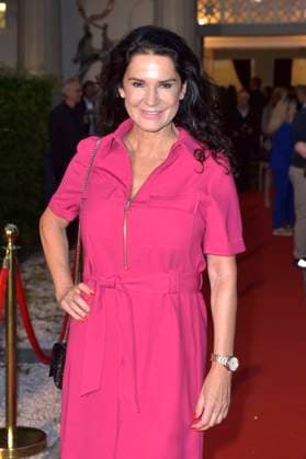 Mariella Ahrens bei der Premiere des Theaterstücks Der eingebildet Kranke und 90. Geburtstag von Dieter Hallervorden im Schlosspark Theater. Berlin, 05.09.2025
