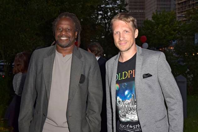 Mola Adebisi und Oliver Pocher bei der Premiere des Theaterstücks Der eingebildet Kranke und 90. Geburtstag von Dieter Hallervorden im Schlosspark Theater. Berlin, 05.09.2025