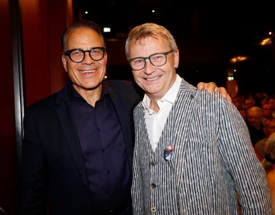 Karsten Speck, Rene Heinersdorff bei der Premiere Der eingebildet Kranke und 90. Geburtstag von Dieter Hallervorden im Schloßpark Theater Berlin.
