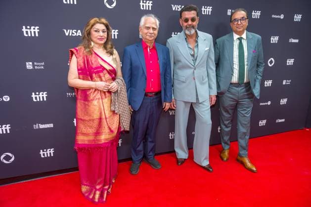 2025 Toronto International Film Festival Sholay premiere Featuring: Kiran Juneja, Ramesh Sippy, Bobby Deol, Shivendra Singh Dungarpu Where: Toronto, Ontario, Canada When: 06 Sep 2025 Credit: Captive Camera Cover Images EDITORIAL USE ONLY. NOT FOR USE BY NEWSPAPERS BASED IN THE UK. Copyright: xx coverimg55057073