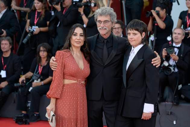 Closing ceremony red carpet in Venice Lido, Italy - 06 Sep 2025 Erige Sehiri (l), Silvio Soldini (c) and Charlotte Wells (r) attend the closing ceremony red carpet of 82nd Venice Film Festival in Venice Lido at Palazzo del Cinema. Venice Lido Italy Copyright: xMarioxCartellix xSOPAxImagesx _DSC7795